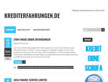 Tablet Screenshot of krediterfahrungen.de